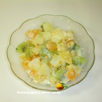 Салат со сгущенкой и ананасом