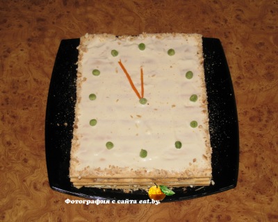 фото Слоеный пирог наполеон с сардиной