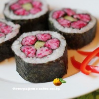 Кадзари-суши «Розовая хризантема»